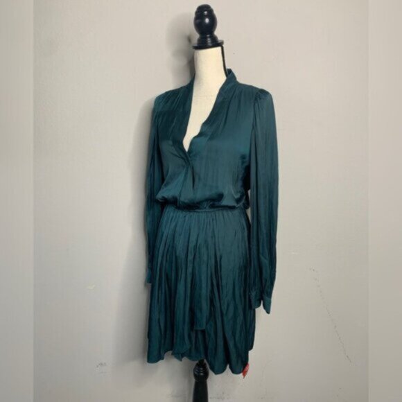 NWT Zadig & Voltaire Remember Satin Mini Long Sleeve Dress - Picture 5 of 16